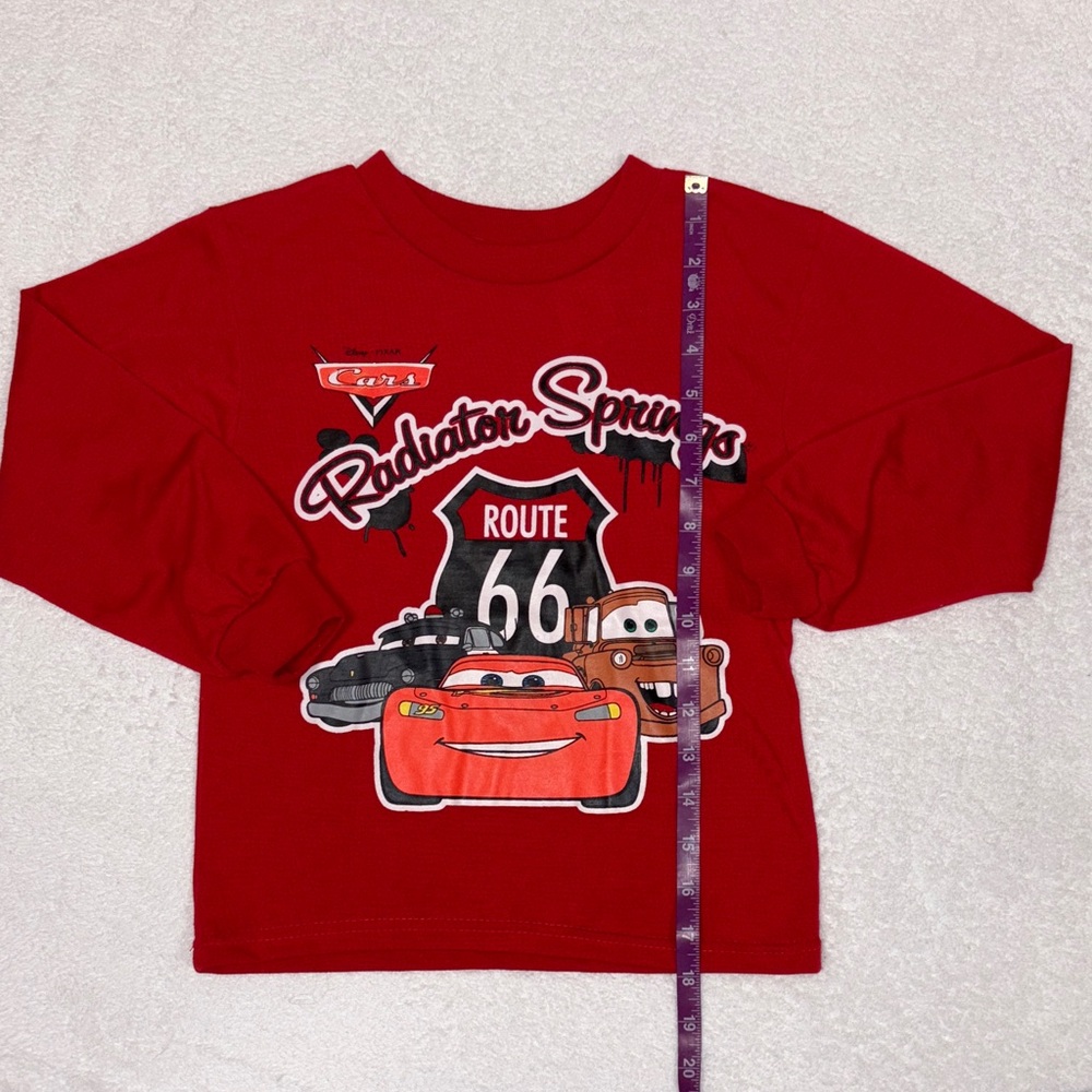 Disney Pixar cars radiator springs rt 66 lightning McQueen long sleeve boys 6